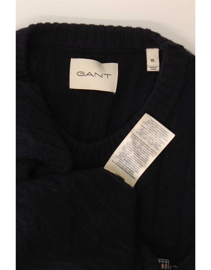Ανδρικό πουλόβερ Gant Crew Neck Jumper XL Navy Blue Lambswool