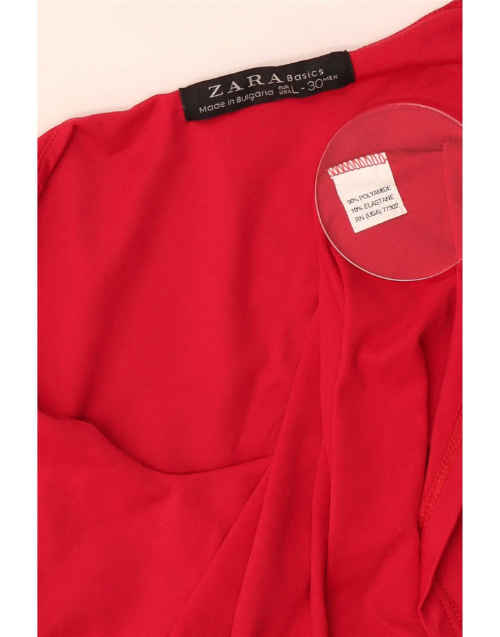Zara Γυναικείο Γιλέκο Τοπ UK 14 Μεγάλο Κόκκινο Πολυαμίδιο