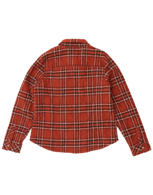 Dickies γυναικείο πουκάμισο φανέλα ξυλοκόπου UK 16 μεγάλο καφέ καρό βαμβακερό