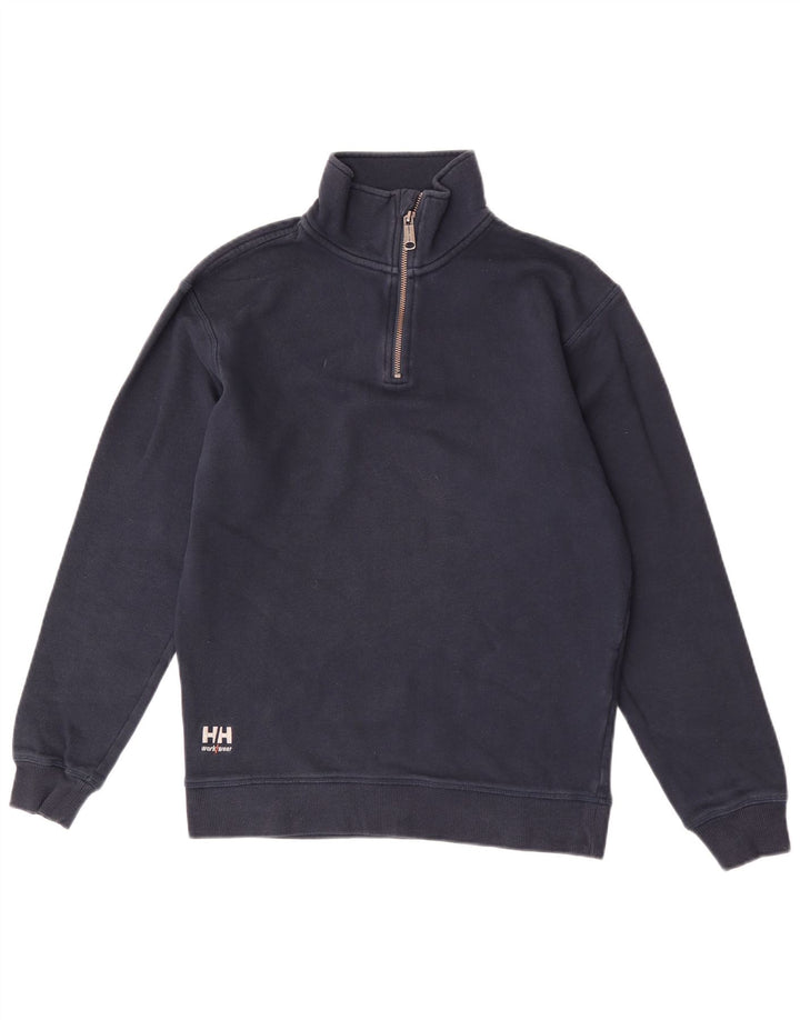 Ανδρικό φούτερ με φερμουάρ Helly Hansen, μεσαίο μπλε βαμβακερό