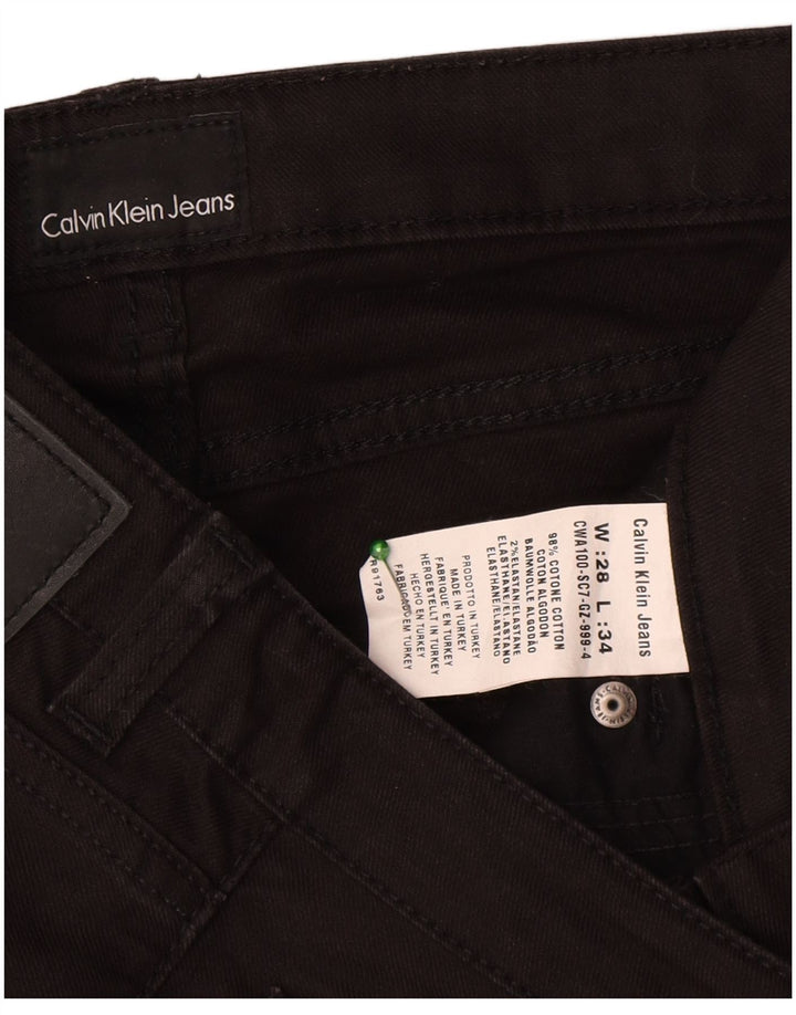 Γυναικείο τζιν ίσιο Calvin Klein W28 L34 Μαύρο βαμβακερό