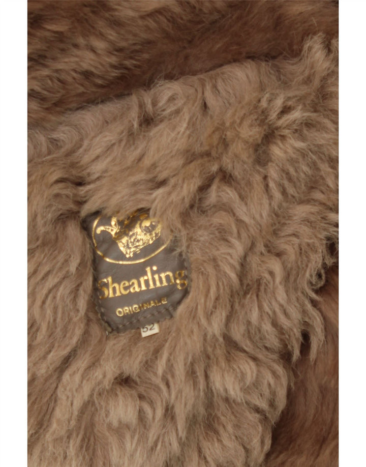 Vintage Ανδρικό Shearling Jacket IT 52 XL Brown Shearling