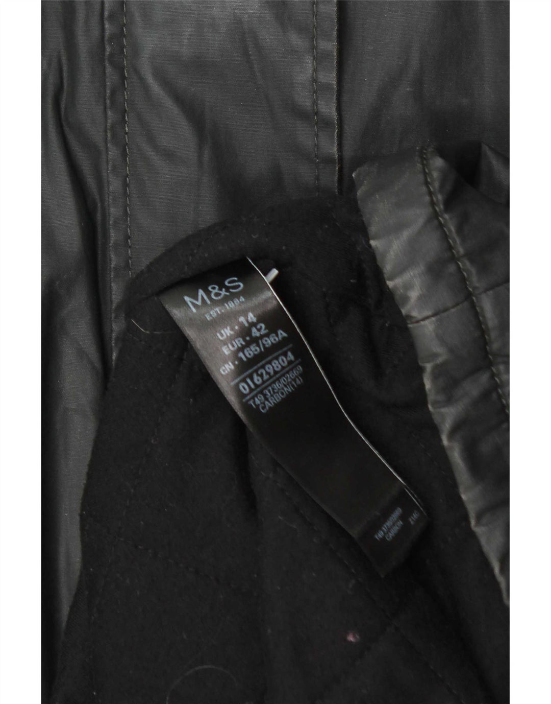 Marks & Spencer Γυναικείο κερωμένο μπουφάν με κουκούλα Parka UK 14 Large Grey