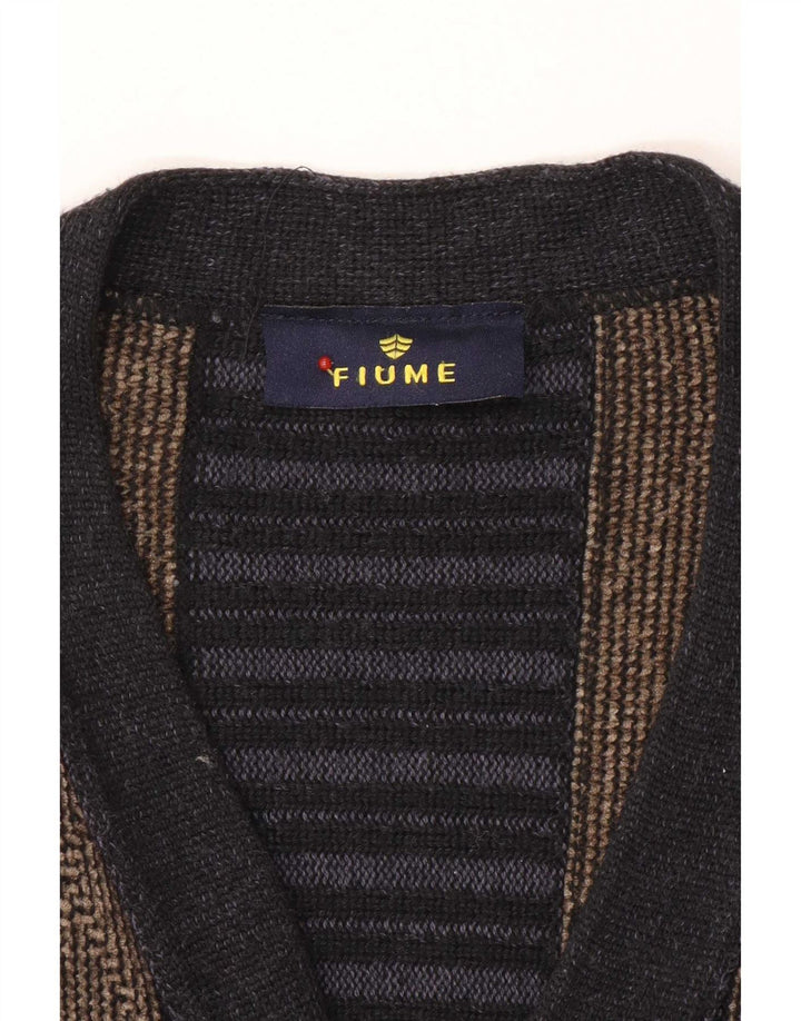 Ανδρικό πουλόβερ Fiume Cardigan IT 50 Medium Navy Blue Argyle/Diamond Acrylic