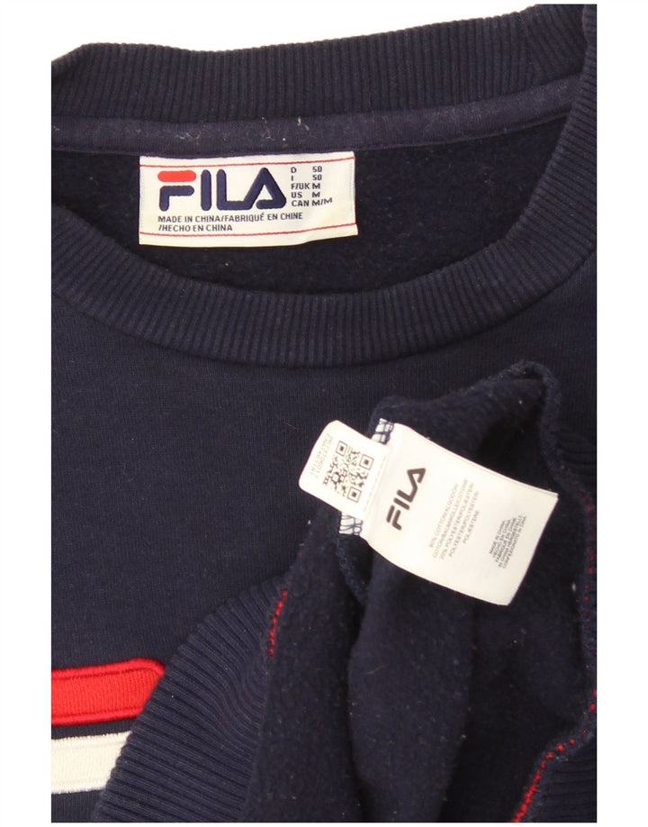 Ανδρικό γραφικό φούτερ Fila Jumper Medium Navy Blue Βαμβακερό