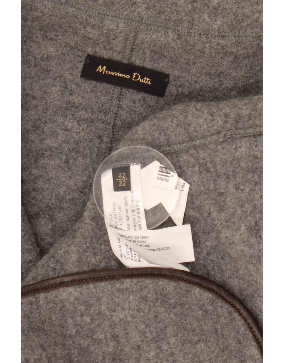 Massimo Dutti Γυναικείο σακάκι με 2 κουμπιά μπλέιζερ EU 42 μεγάλο γκρι μαλλί