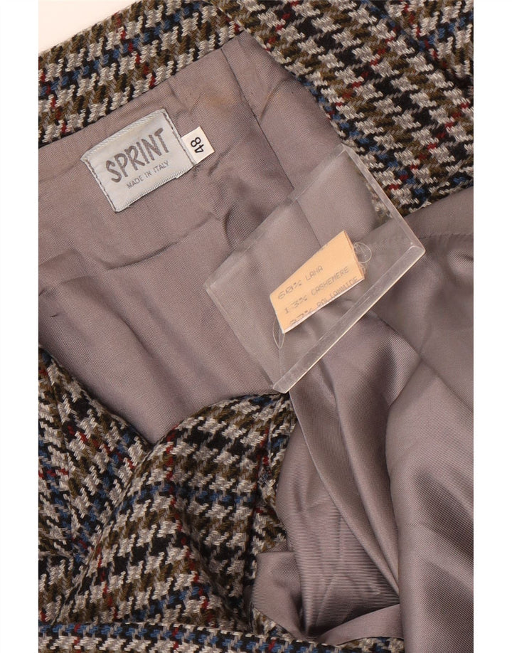 Vintage γυναικείο σακάκι με 2 κουμπιά σακάκι IT 48 XL Πολύχρωμο Houndstooth