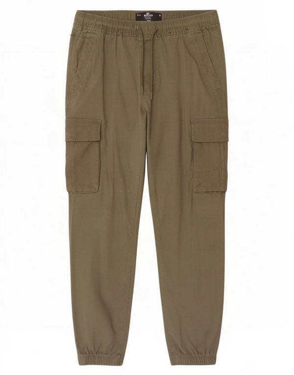 Hollister Ανδρικό Joggers Παντελόνι Cargo Medium W32 L28 Χακί Βαμβακερό