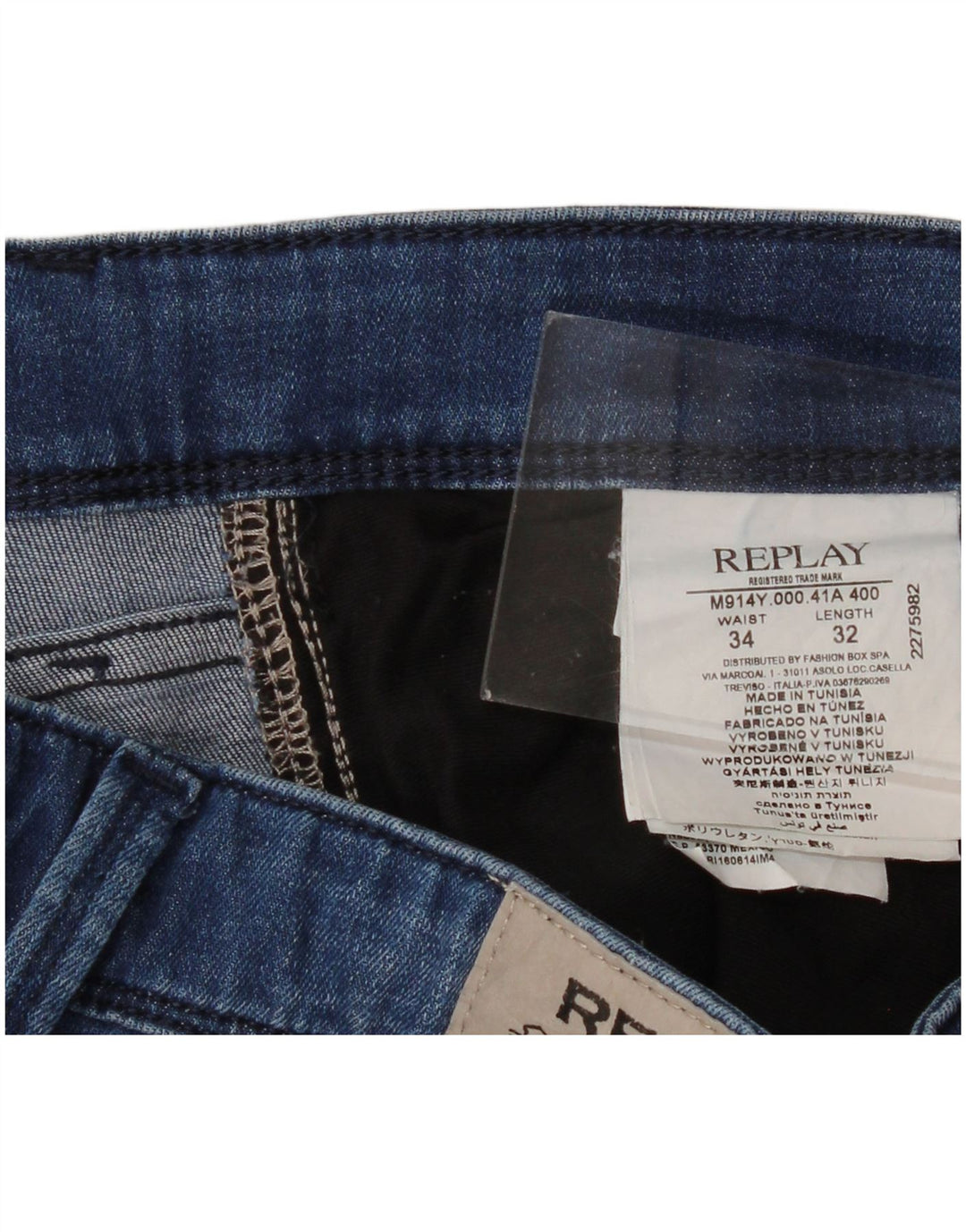 Replay Γυναικείο Anbass Slim Jeans W34 L32 Μπλε βαμβακερό