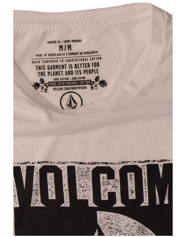 Ανδρικό T-Shirt με μοντέρνα εφαρμογή Volcom, μεσαίο λευκό βαμβακερό