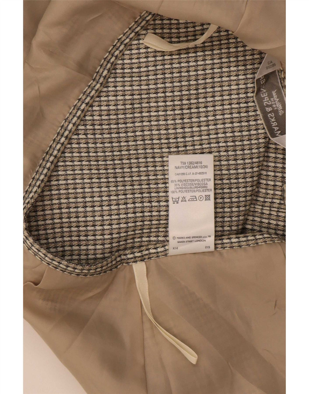 Marks & Spencer Γυναικεία Pencil Φούστα UK 10 Small W26 Grey Check Polyester