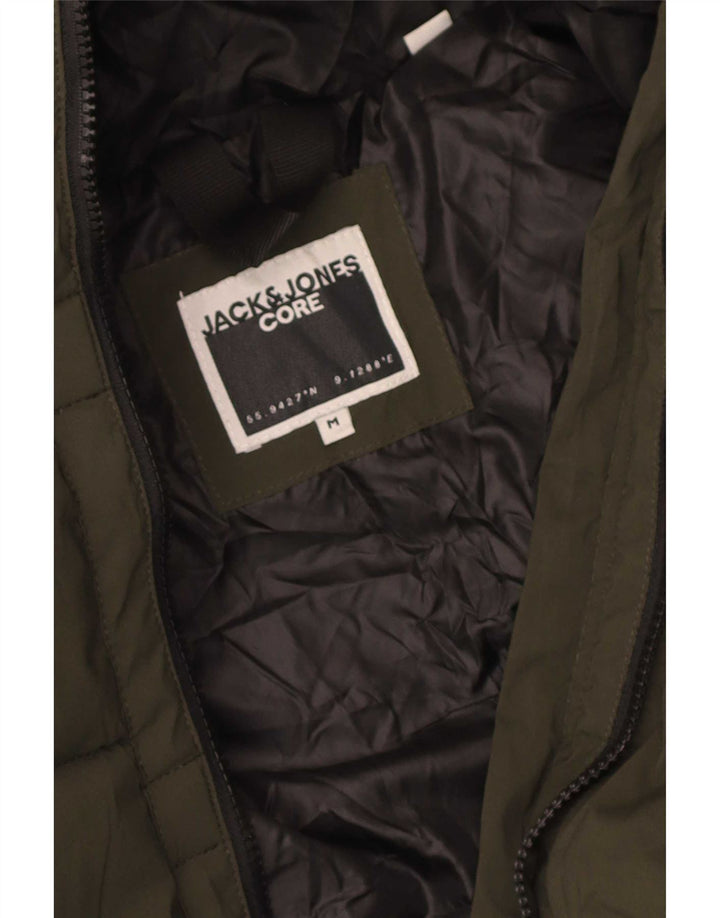 Jack & Jones Ανδρικό μπουφάν με κουκούλα με κουκούλα και γραφικά UK 38 Medium Green