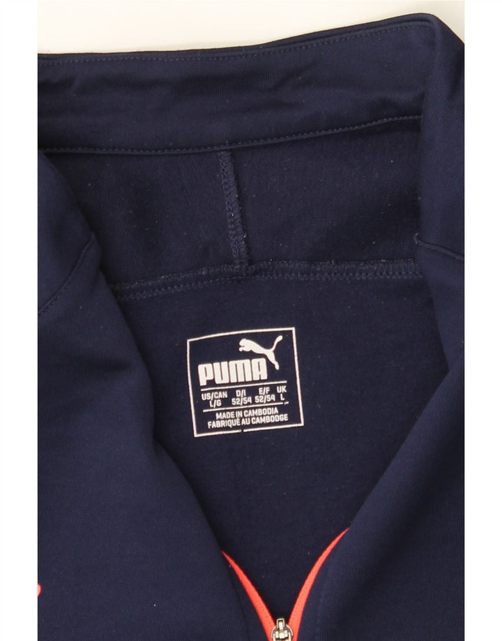 Ανδρική φόρμα πουλόβερ με φερμουάρ PUMA Top Large Navy Blue