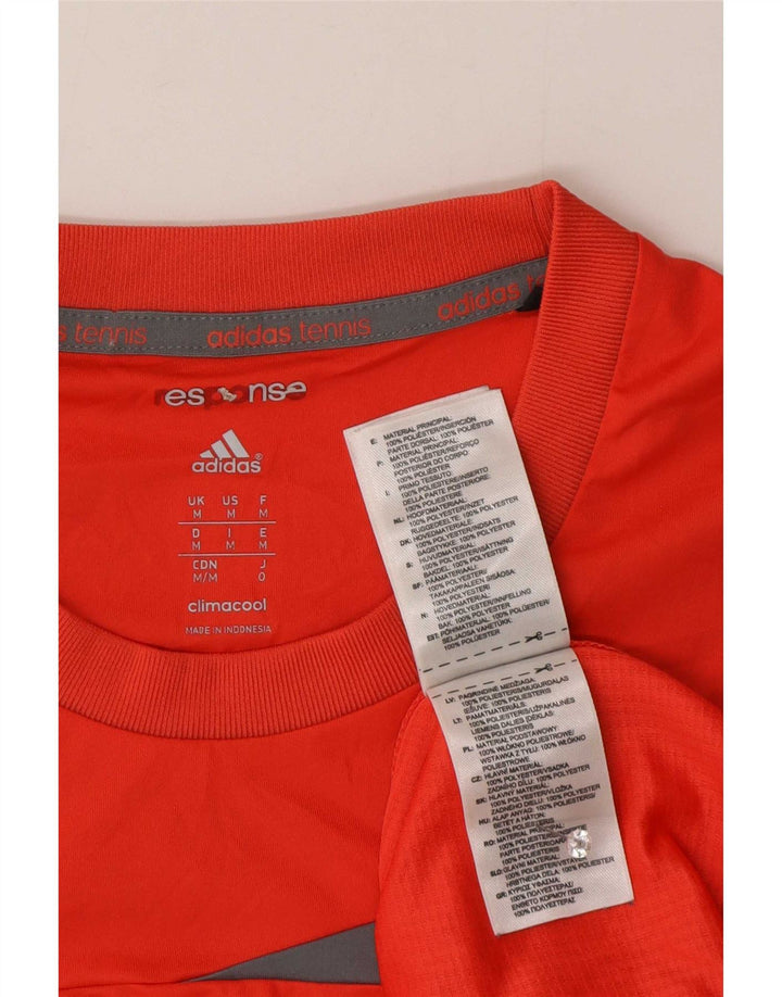 Ανδρικό T-Shirt Adidas Climacool Top Medium Red Colourblock Πολυεστέρας