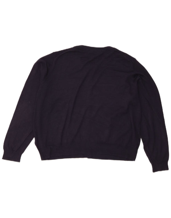 Marks & Spencer Γυναικεία ζακέτα πουλόβερ UK 20 2XL Navy Blue Viscose