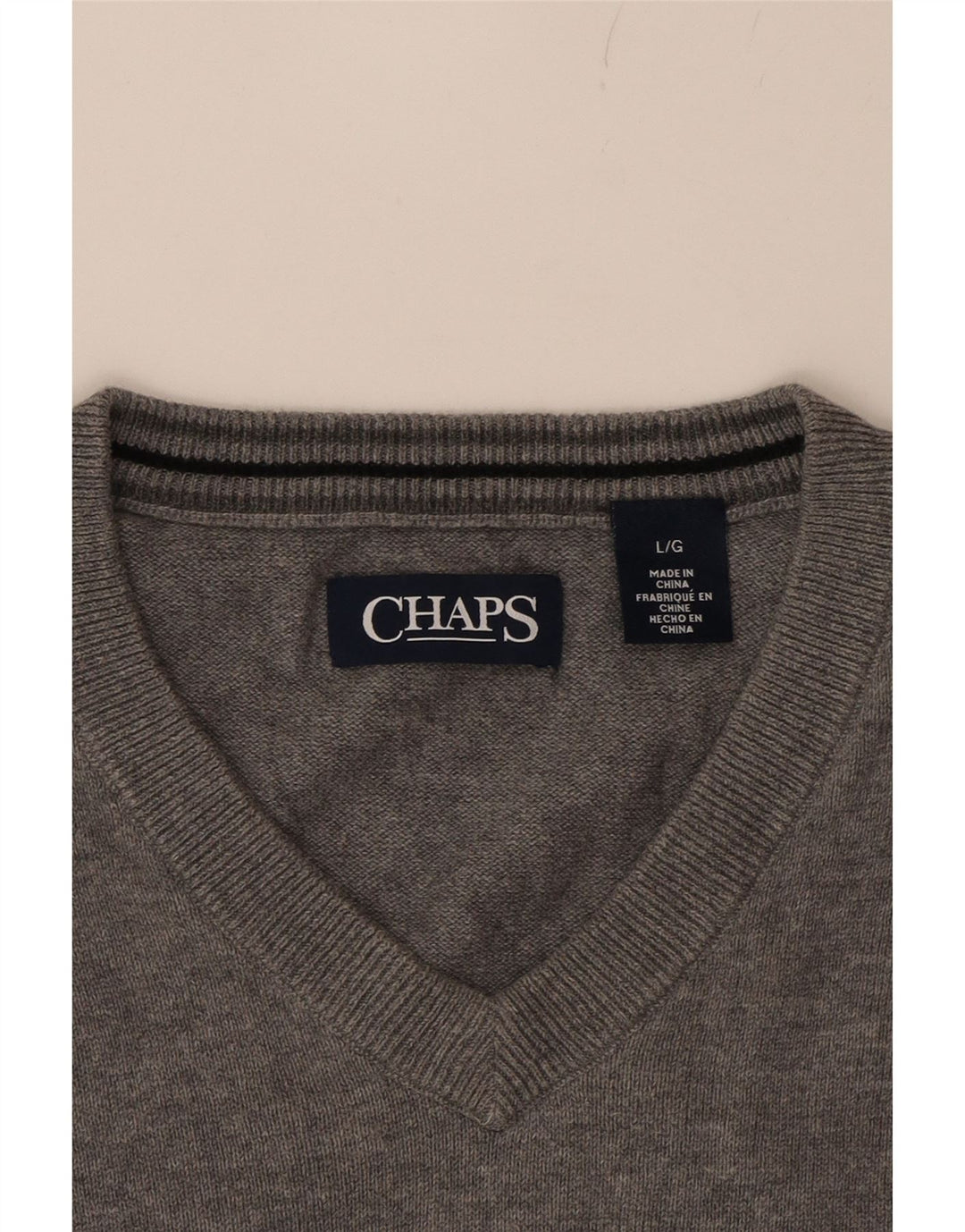 CHAPS Mens Vest Tank Top Large Grey Cotton Vintage Chaps and Second-Hand Chaps from Messina Hembry 