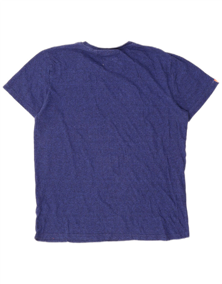 Ανδρικό T-Shirt Superdry Top Βαμβακερό μεσαίο μπλε ναυτικό