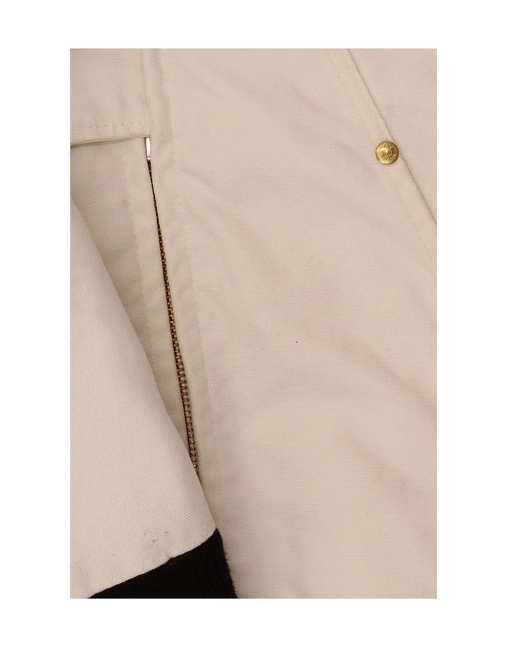 Ανδρικό Bomber Jacket με κουκούλα Richlu UK 40 Large Off White Βαμβακερό