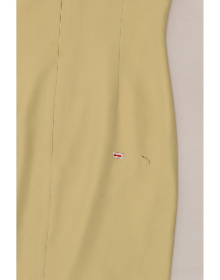 GINA BACCONI Womens 1 Button 2 Piece Set UK 14 Large Yellow Polyester Vintage Gina Bacconi and Second-Hand Gina Bacconi from Messina Hembry 