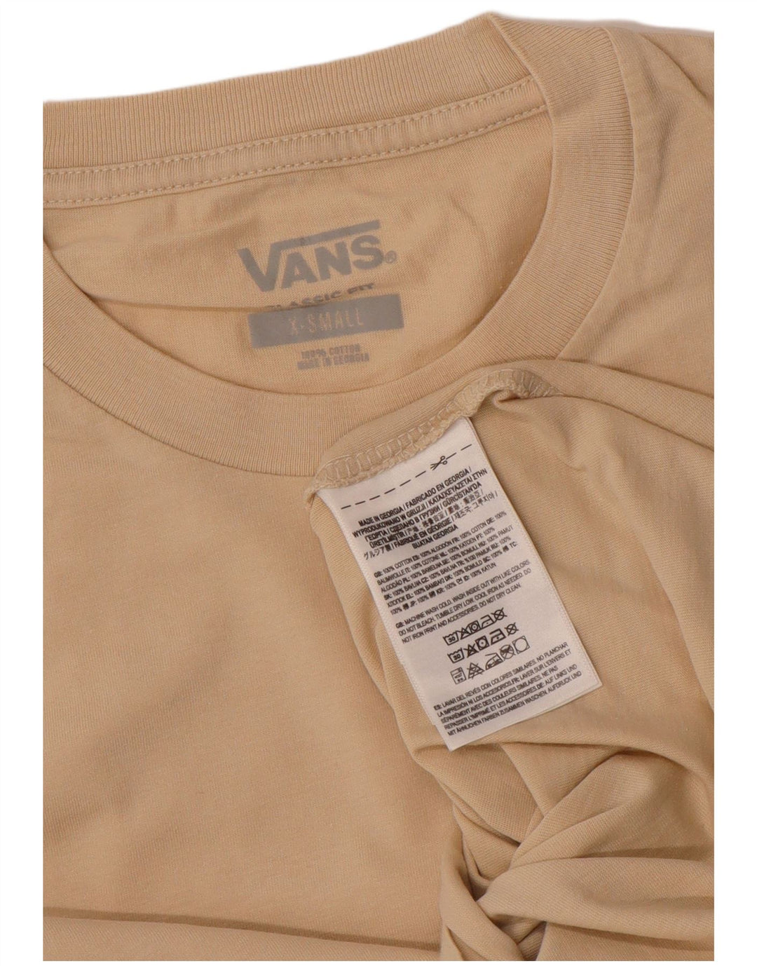 Ανδρικό μπλουζάκι VANS Classic Fit Top XS Μπεζ βαμβακερό