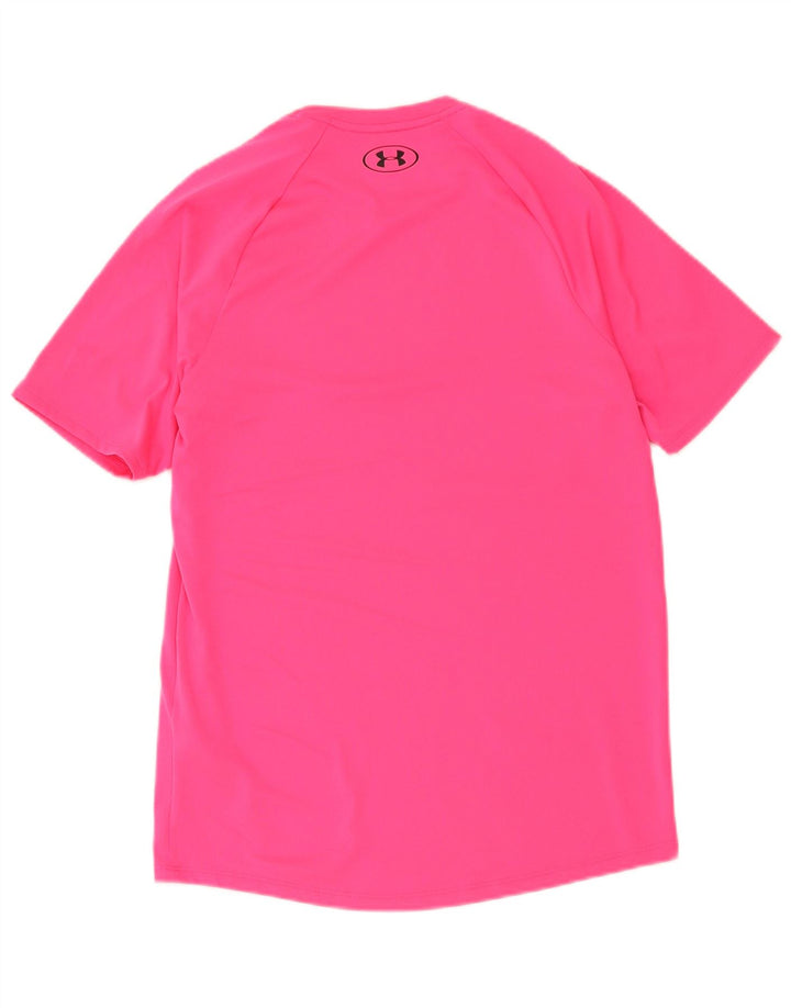 Under Armour Ανδρικό T-Shirt Top Μικρό Ροζ Πολυεστέρας