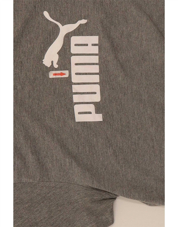 Γυναικείο γραφικό μπλουζάκι Puma Top UK 12 Medium Grey Flecked