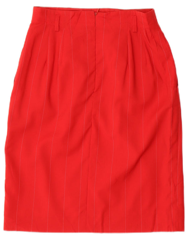 RALPH LAUREN Γυναικεία ίσια ψηλόμεση φούστα US 4 Small W24 Red Ripe