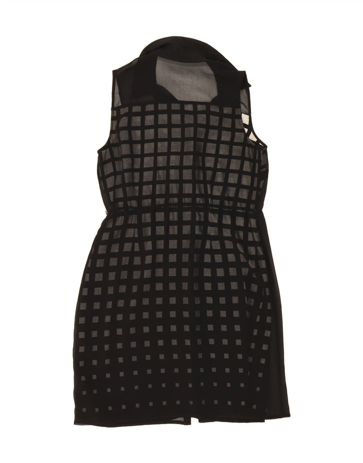 COAST Womens Sleeveless Sheath Dress UK 14 Large Black Geometric Polyester Vintage Coast and Second-Hand Coast from Messina Hembry 