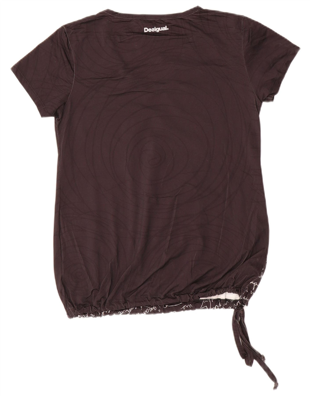 Γυναικείο γραφικό μπλουζάκι Desigual Top UK 10 Small Black Polyamide