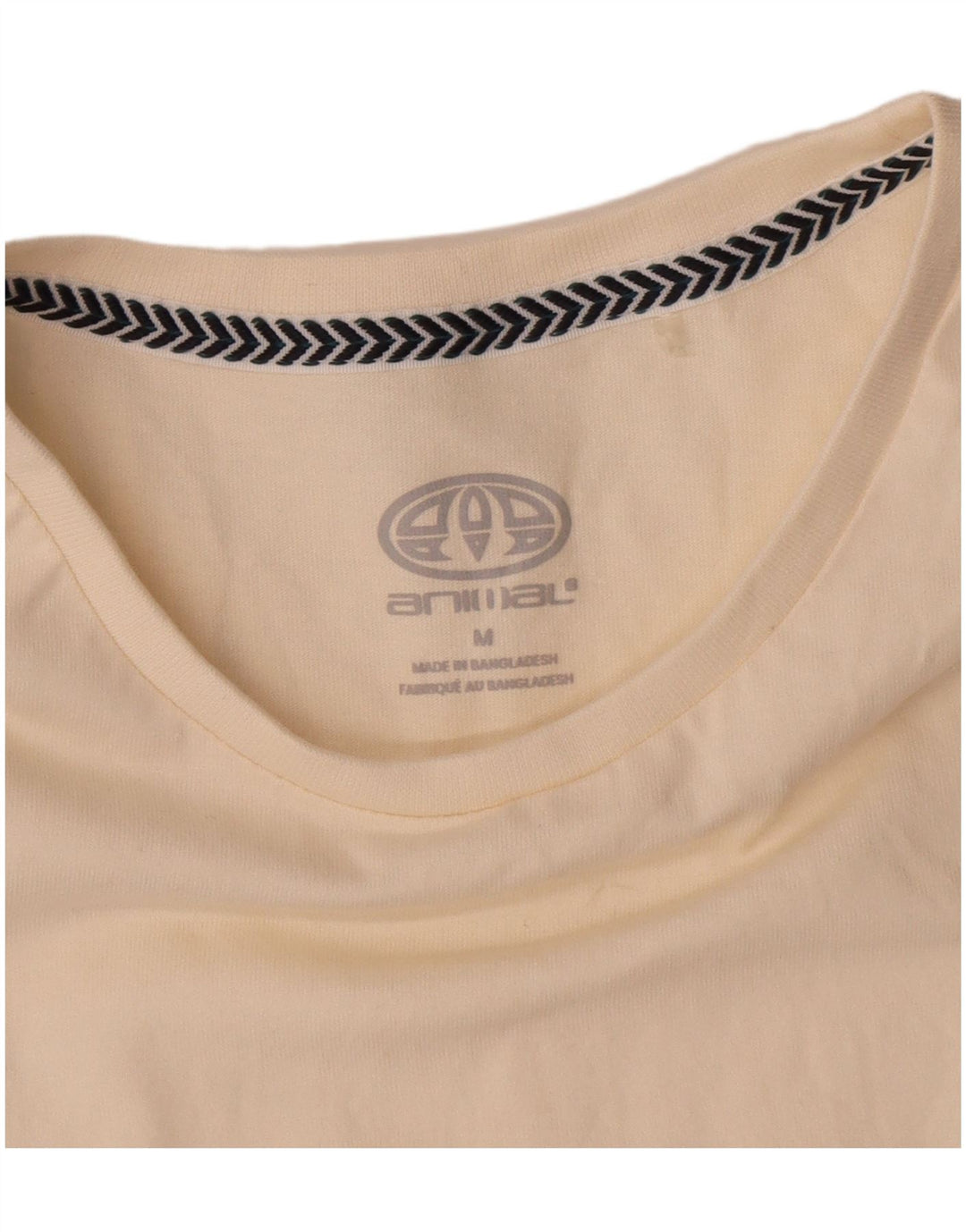Ανδρικό γραφικό T-Shirt Animal Top Βαμβακερό μεσαίο σε λευκό χρώμα