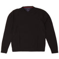 Ανδρικό πουλόβερ Tommy Hilfiger με V λαιμόκοψη XL μαύρο μάλλινο