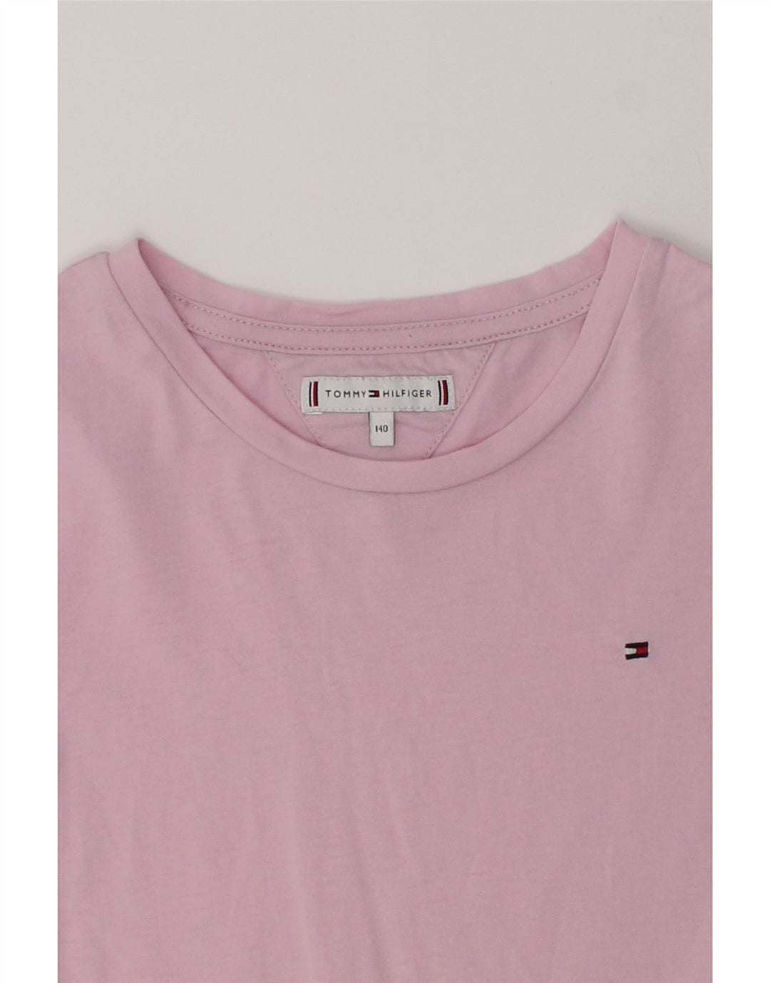 TOMMY HILFIGER Girls T-Shirt Top 9-10 Years Pink Cotton | Vintage Tommy Hilfiger | Thrift | Second-Hand Tommy Hilfiger | Used Clothing | Messina Hembry 