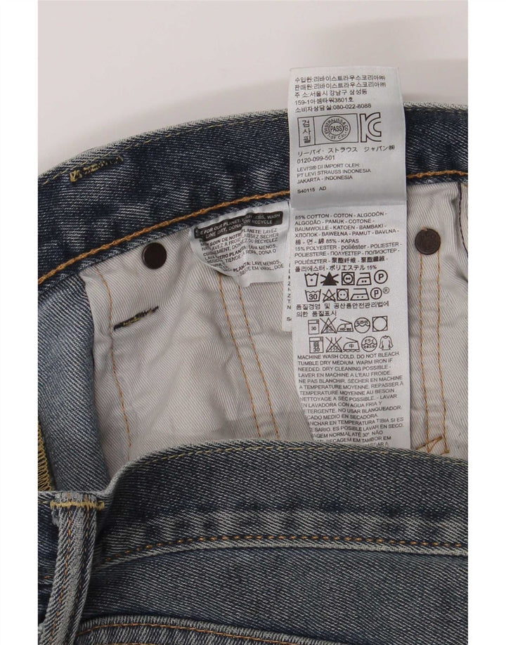 Levi's Mens 522 Straight Jeans W30 L30 Blue Cotton