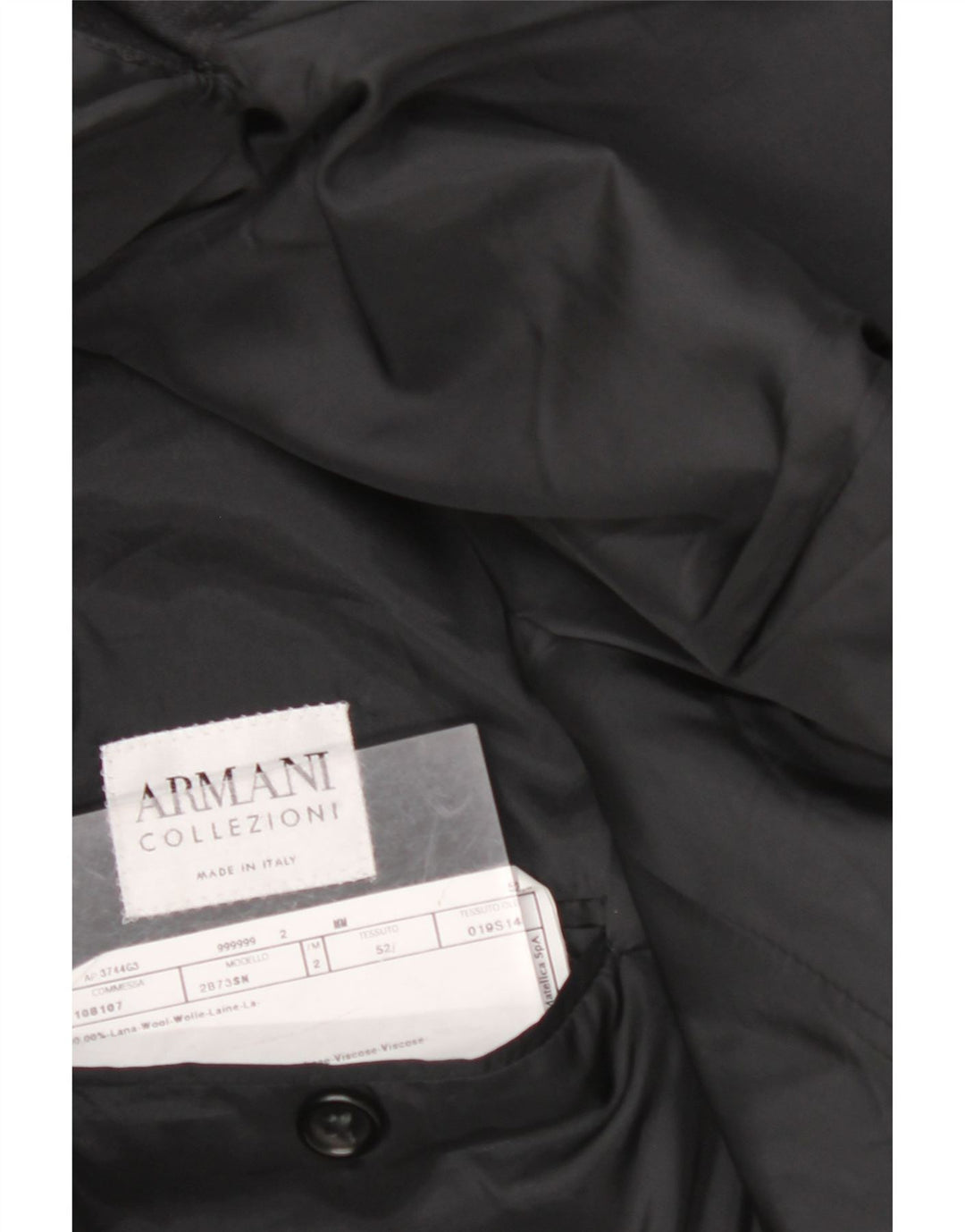 ARMANI COLLEZIONI Ανδρικό σακάκι με 3 κουμπιά σακάκι IT 52 XL μαύρο μαλλί