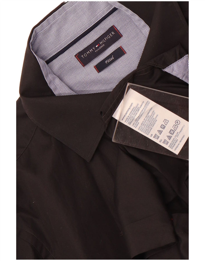 Ανδρικό πουκάμισο Tommy Hilfiger Tailored Fitted Size 40 Medium Black Cotton