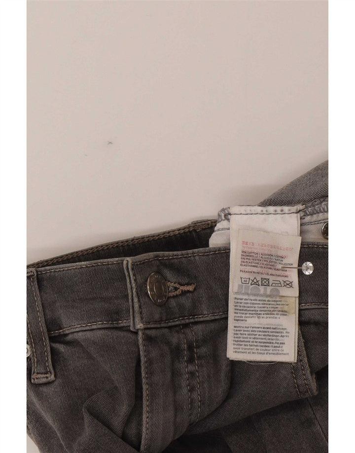 Topshop Womens Distressed Slim Jeans W30 L26 Γκρι βαμβακερό