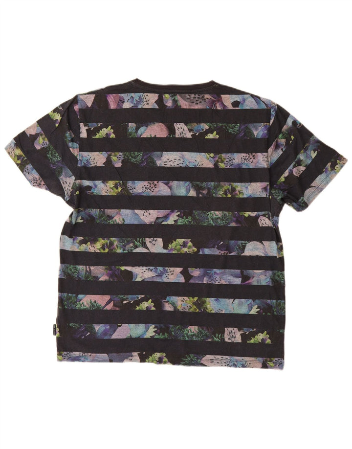 Ανδρικό T-Shirt Ted Baker Top Size 4 Large Navy Blue ριγέ