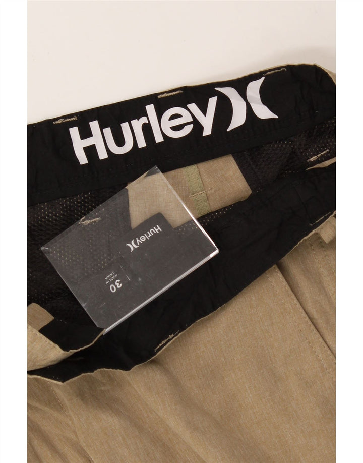 HURLEY Mens Chino Shorts W30 Medium Beige Polyester Vintage Hurley and Second-Hand Hurley from Messina Hembry 