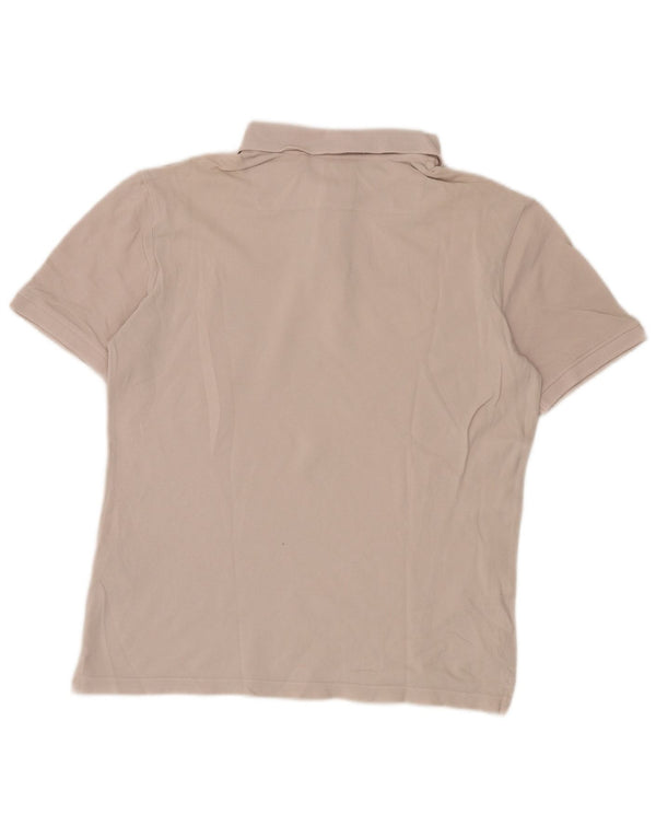 Guess Mens Slim Fit Polo Shirt UK 36 Small Beige βαμβακερό