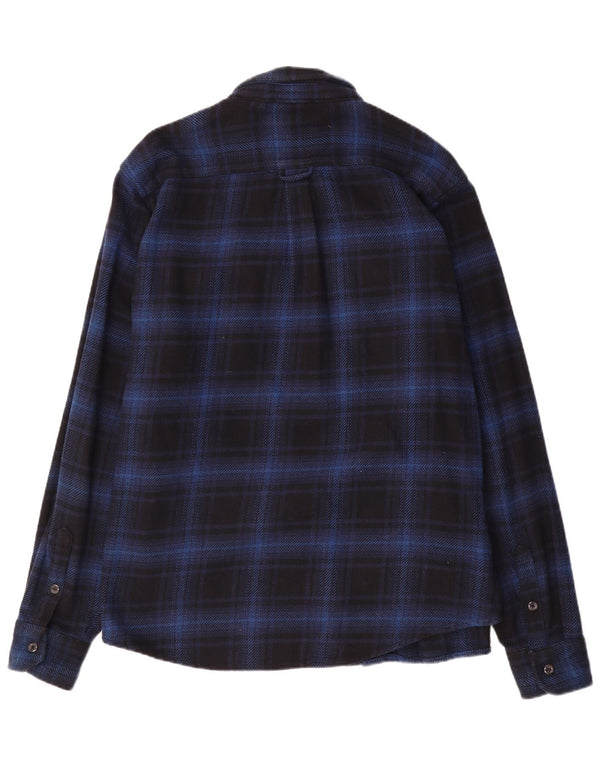 Ανδρικό φανελένιο πουκάμισο Orvis XL Navy Blue Check Cotton