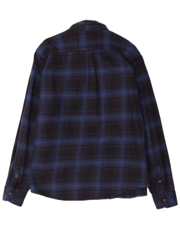 Ανδρικό φανελένιο πουκάμισο Orvis XL Navy Blue Check Cotton