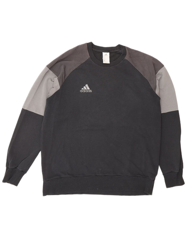 Ανδρικό φούτερ ADIDAS Jumper XL Μαύρο Colourblock Βαμβακερό
