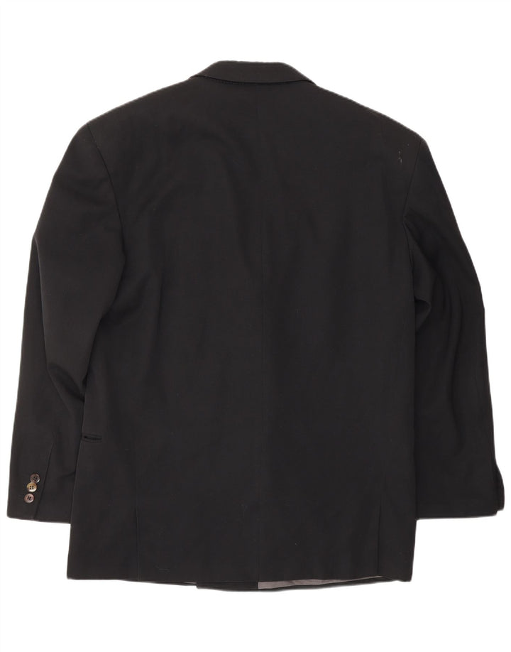 HUGO BOSS Mens Double Breasted Blazer Jacket IT 48 Medium Black