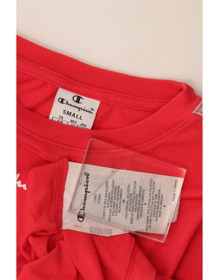 Champion γυναικείο υπερμεγέθη γραφικό T-shirt Top 10 Small Red Colourblock