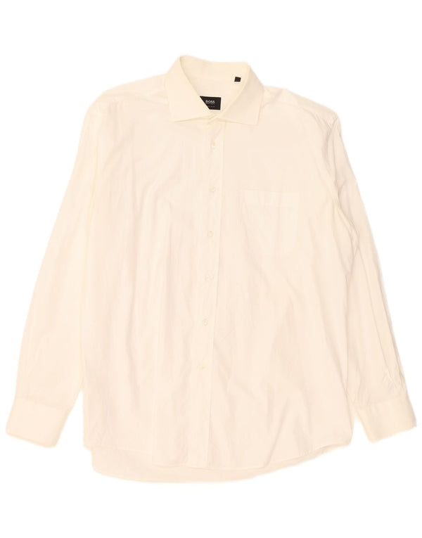 Ανδρικό πουκάμισο Hugo Boss 44 17 1/2 XL Λευκό