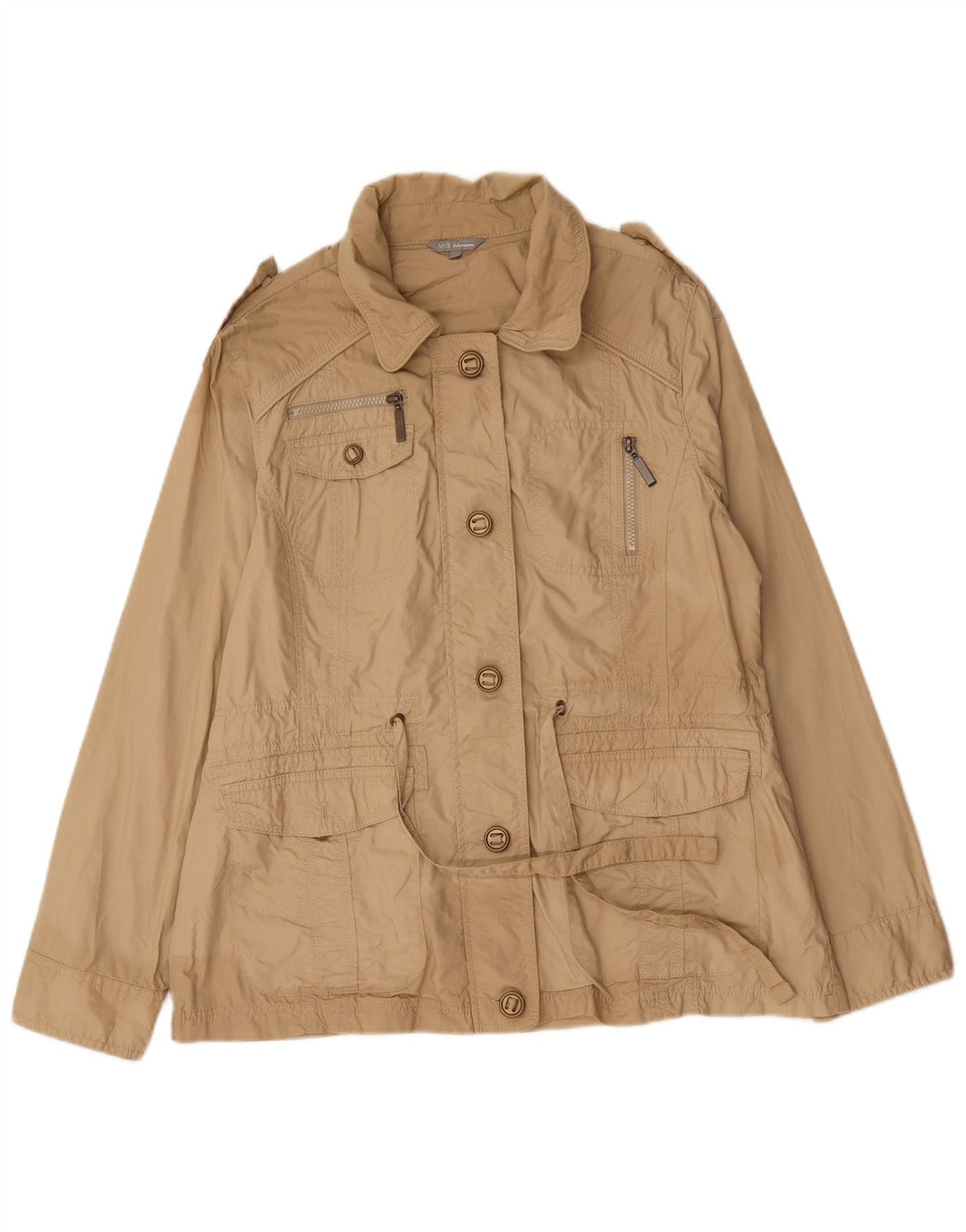 Marks & Spencer Γυναικείο Military Utility Jacket UK 16 Large Beige βαμβακερό