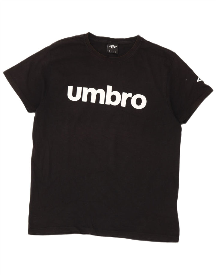 Ανδρικό γραφικό T-Shirt UMBRO Top 2XL Μαύρο βαμβακερό