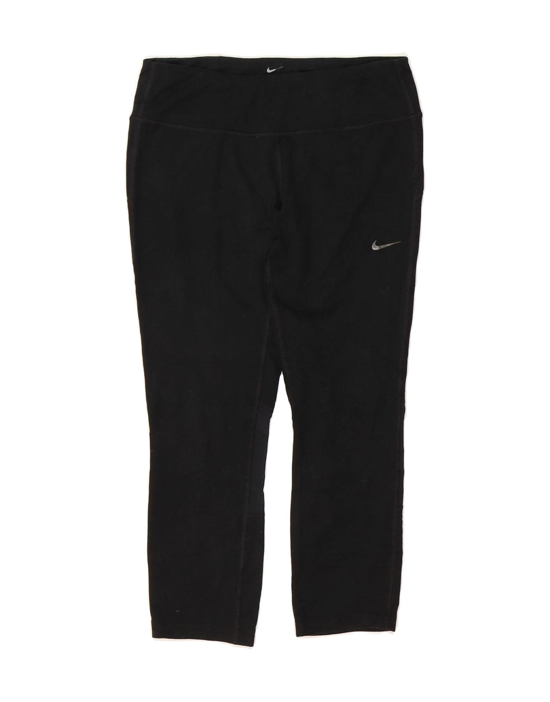 NIKE Womens Dri Fit Capri Leggings UK 14 Medium  Black Polyester Vintage Nike and Second-Hand Nike from Messina Hembry 