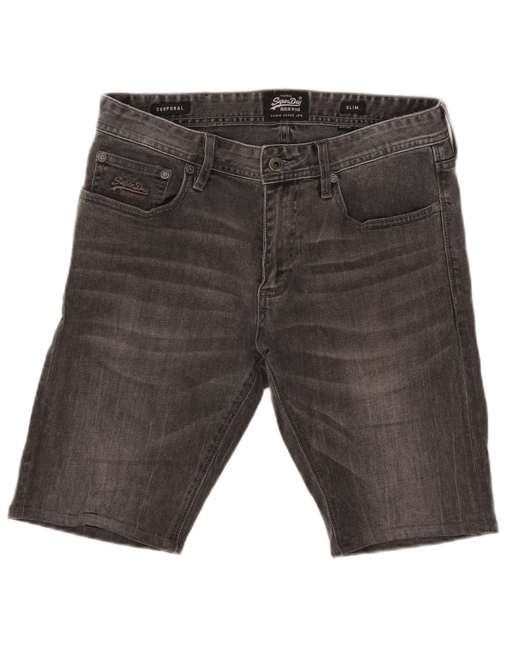 Ανδρικό σορτς Superdry Corporal Slim τζιν W32 Μεσαίο γκρι βαμβακερό