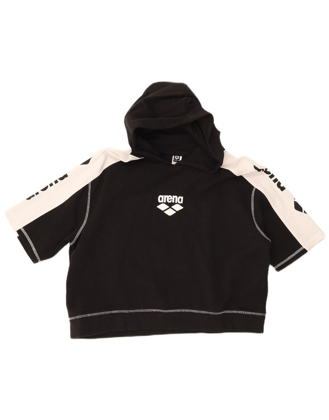 ARENA Γυναικεία γραφικά κουκούλα UK 16 Large Black Colourblock